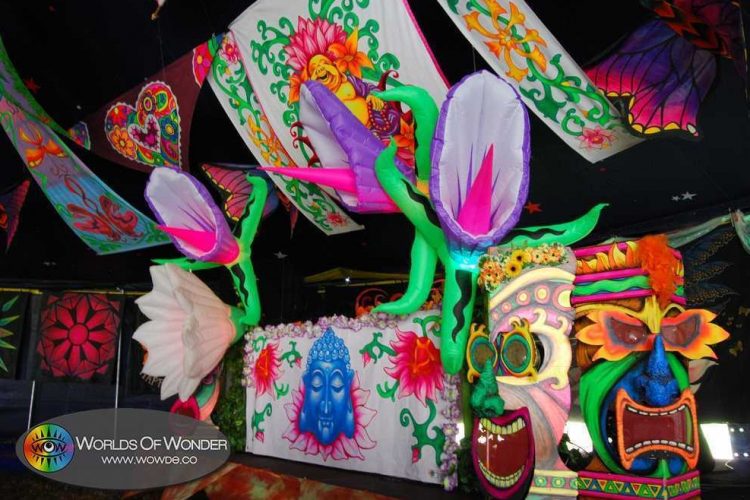 decoraciones para fiestas festivales jardin zen planeadores de eventos arte fluorescente