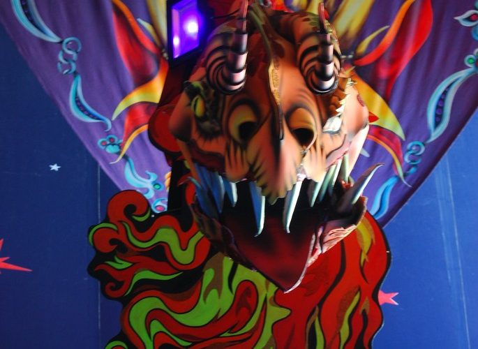 dragon de fuego magico arte para festivales