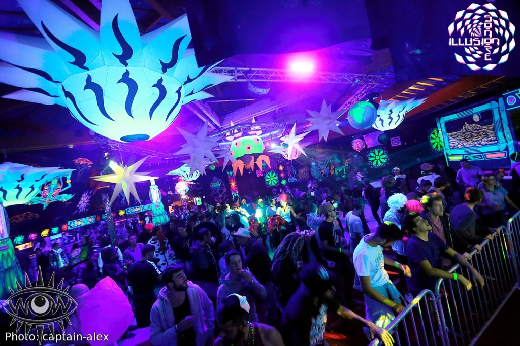 fiestas decoradas en discotecas arte futurístico pistas de baile